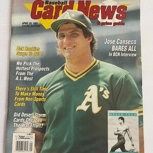 1991 Baseball Card News - Jose Canseco on the cover